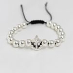 Gümüş Renk Çapa Figürlü Asansörlü Erkek Bileklik