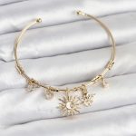 Güneş Charmlı Gold Renk Pirinç Kadın Bileklik