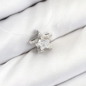 Misineli Yıldız Model Gümüş Renk Hayalet Kolye