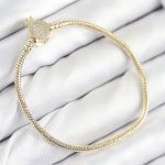 Pirinç Charm Zirkon Taşlı Taç Model Gold Renk Kadın Bileklik