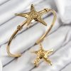 Pirinç Deniz Yıldızı Model Gold Renk Bileklik Yüzük Set