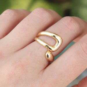 Pirinç Gold Renk Ayarlanabilir Yüzük