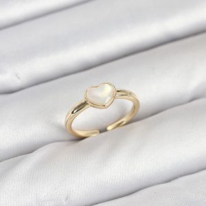 Pirinç Gold Renk Kalpli Kadın Yüzük