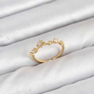 Pirinç Gold Renk Manifest Kadın Yüzük