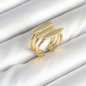 Pirinç Gold Renk Vİntage Model Kadın Yüzük