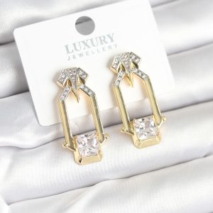 Pirinç Gold Renk Vintage Kadın Küpe