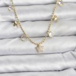 Pirinç Gold Renk Yıldız Model Kadın Kolye