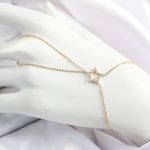 Pirinç Gold Renk Zirkon Taşlı Yıldız Model Şahmeran