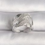 Pirinç Gümüş Renk Ayarlanabilir Zirkon Taşlı Kadın Yüzük