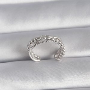 Pirinç Gümüş Renk Kadın Yüzük