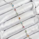 Pirinç Gümüş Renk Karışık Renk Zirkon Taşlı Y Kadın Kolye