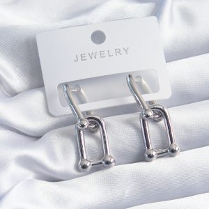 Pirinç Gümüş Renk Model Kadın Küpe