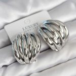 Pirinç Gümüş Renk Vintage Kadın Küpe