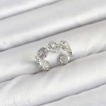 Pirinç Gümüş Renk Yonca Model Kadın Yüzük