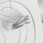 Pirinç Gümüş Renk Zirkon Taşlı 3'Lü Sıralı Model Kadın Kıkırdak Küpe