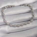 Pirinç Gümüş Renk Zirkon Taşlı Damla Model VIP Seri Kadın Bileklik