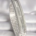 Pirinç Gümüş Renk Zirkon Taşlı Kadın Kelepçe