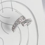 Pirinç Gümüş Renk Zirkon Taşlı Kadın Kıkırdak Küpe