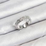 Pirinç Gümüş Renk Zirkon Taşlı Sırım Kadın Yüzük