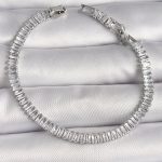 Pirinç Gümüş Renk Zirkon Taşlı Su Yolu Model Kadın Bileklik