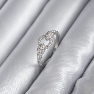 Pirinç Gümüş Renk Zirkon Taşlı Yılan Model Kadın Yüzük