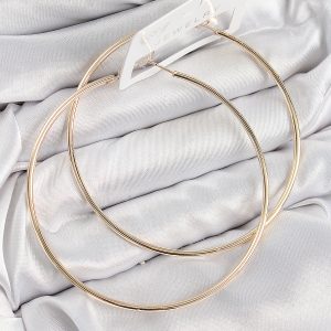 Pirinç Halka Model Gold Renk Kadın Küpe