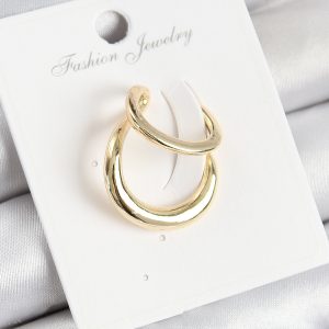 Pirinç Halka Model Gold Renk Sağ Kıkırdak Küpe