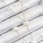 Pirinç İncili Kalp Figürlü Y Model Gümüş Renk Kadın Kolye