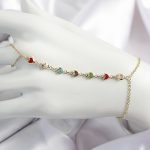 Pirinç Renkli Kalpli Zirkon Taşlı Y Model Gold Renk Kadın Şahmeran