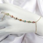 Pirinç Renkli Kare Zirkon Taşlı Y Model Gold Renk Kadın Şahmeran