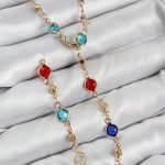 Pirinç Renkli Zirkon Taşlı Model Gold Renk Kadın Y Kolye