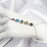 Pirinç Renkli Zirkon Taşlı Model Gümüş Renk Şahmeran