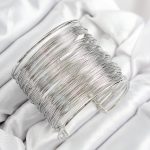 Pirinç Tel Sarma Model Gümüş Renk Kadın Bileklilk