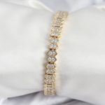 Pirinç VIP Seri Gold Renk Zirkon Taşlı Kadın Bileklik