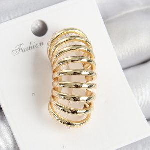 Pirinç Yay Model Gold Renk Sağ Kıkırdak Küpe