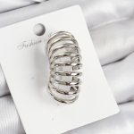 Pirinç Yay Model Gümüş Renk Sağ Kıkırdak Küpe