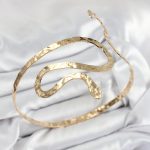 Pirinç Yılan Model Gold Renk Kadın Pazu Bileklik