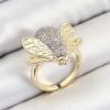 Pirinç Zirkon Taşlı Arı Model Gümüş Ve Gold Renk Kadın Yüzük