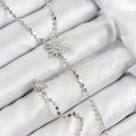 Pirinç Zirkon Taşlı Ezme Zincirli Kutup Yıldızı Model Gümüş Renk Y Kolye