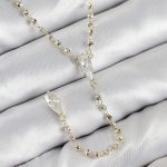 Pirinç Zirkon Taşlı Gold Renk Kadın Y Kolye