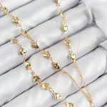 Pirinç Zirkon Taşlı Kalp Model Gold Renk Y Kolye