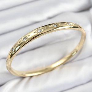 Pirinç Zirkon Taşlı Kutup Yıldızı Model Gold Renk Kadın Kelepçe