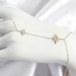 Pirinç Zirkon Taşlı Kutup Yıldızı Model Gold Renk Kadın Şahmeran