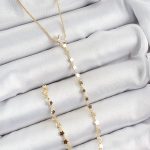 Pirinç Zirkon Taşlı Yıldız Figürlü Y Model Gold Renk Kadın Kolye