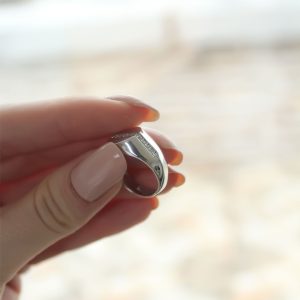 Punta Zirkon Taşlı Rodyum Kaplama Kadın Yüzük