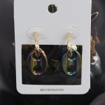 Renkli Hematit Taşlı Küpe Seti