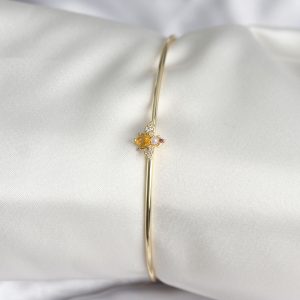 Sinek Figürlü Gold Renk Pirinç Kadın Bileklik