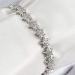 VIP Seri Pirinç Zirkon Taşlı Sıralı Yıldız Model Gümüş Renk Kadın Bileklik