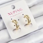 Xuping Çit Halka Model Gold Renk Kadın Küpe