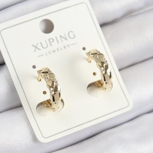 Xuping Zirkon Taşlı Halka Model Gold Renk Kadın Küpe